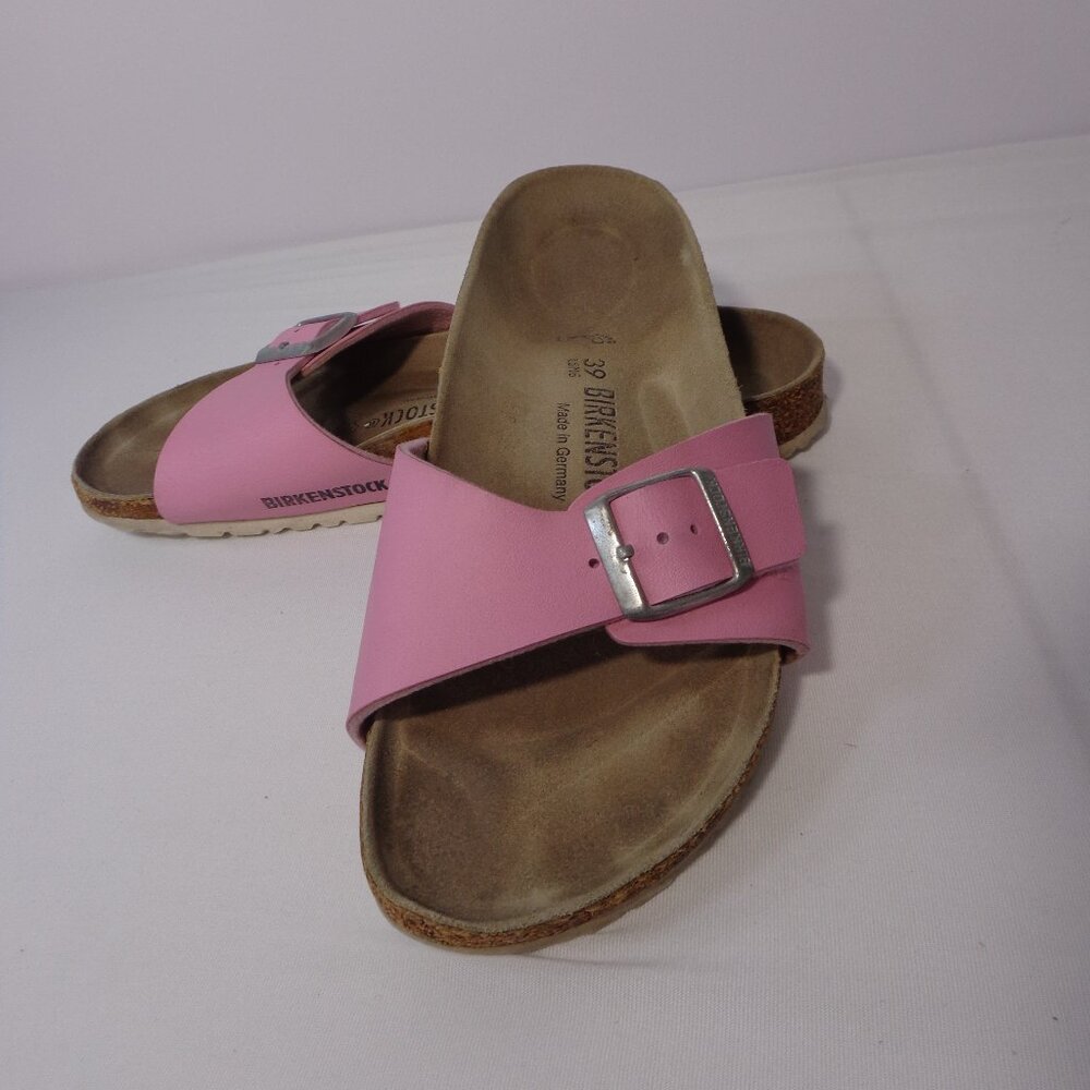 Birkenstock Madrid Big‎ Buckle Pink Slide Sandals Women's Size US 8 EU 39